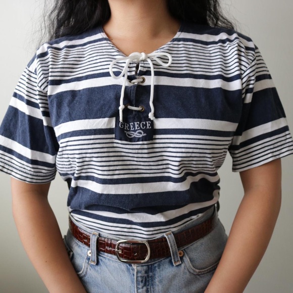 Tops - Vintage Greece striped shirt